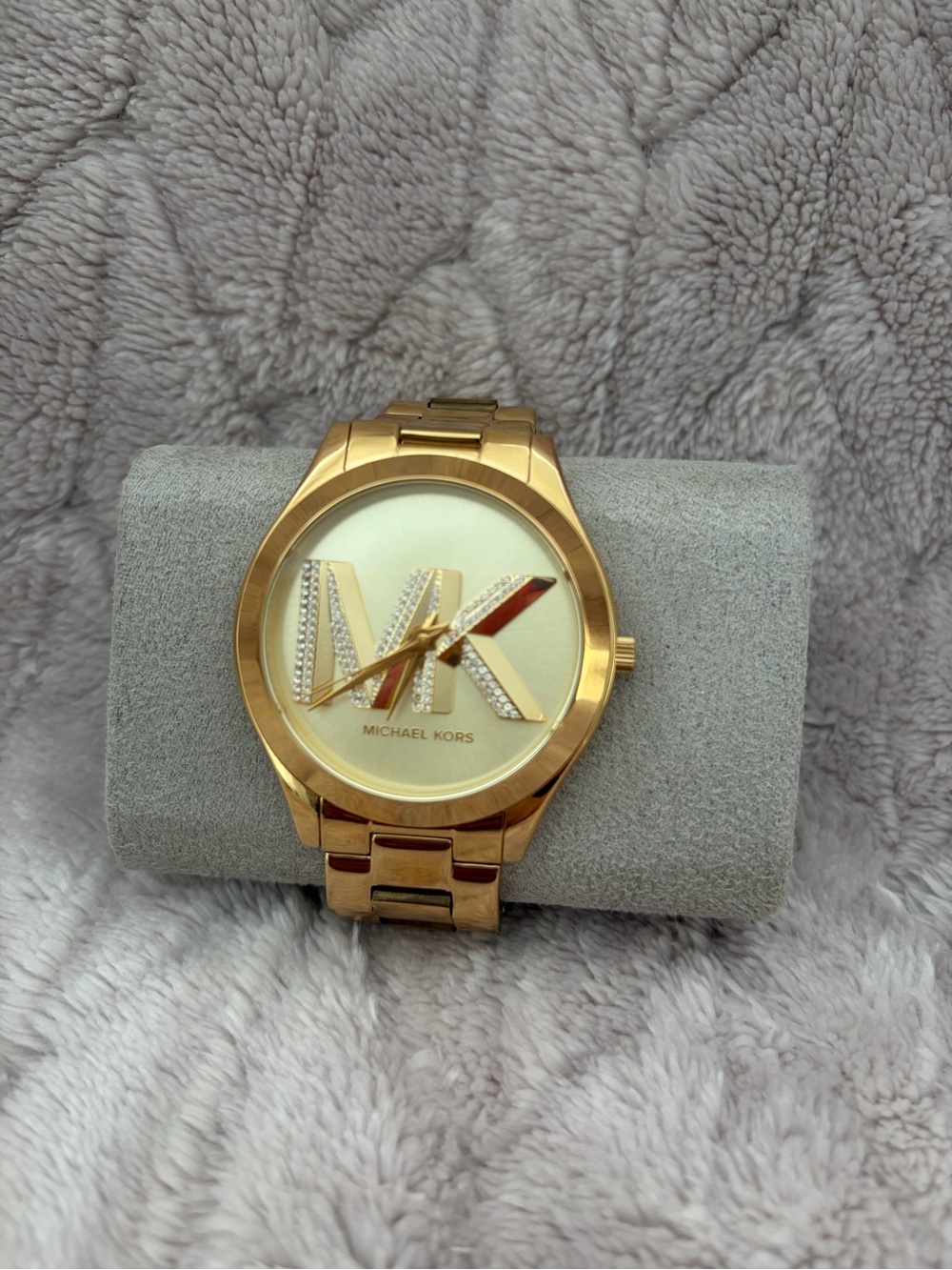 Michael Kors Gold Logo Crystal Dial Bracelet Watch - Picture 6 of 9